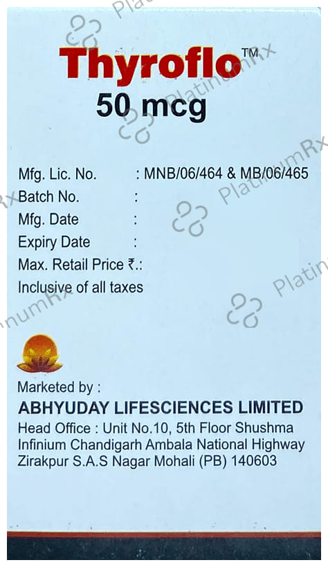 Thyroflo 50mcg Tablet 120s