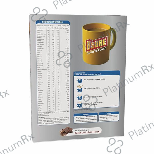 B Sure Diabetes Vanilla Flavour Powder 400gm