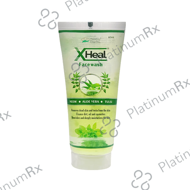 Healing Pharma X Heal Neem, Tulsi & Aloe Vera Face Wash (60ml Each) 2s
