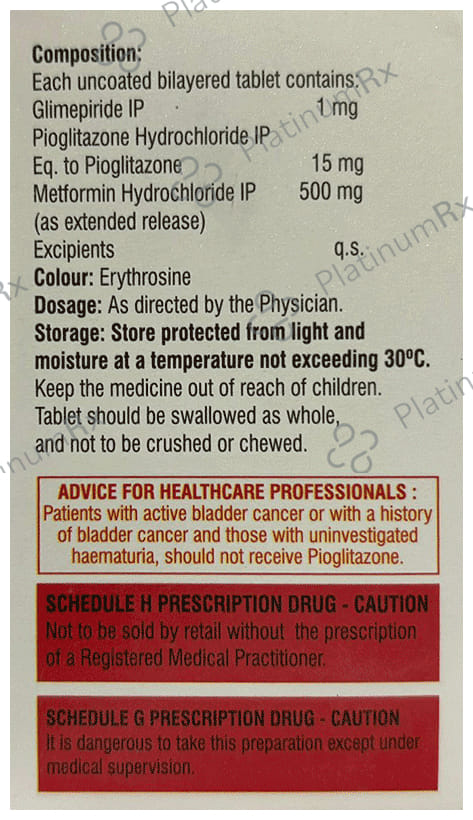 Triglimican 1 Tablet ER 10s