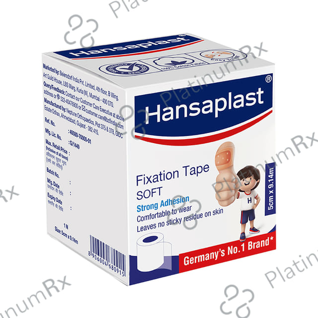 Hansaplast Soft Fixation Tape 1 X (5cm x 9.14m)