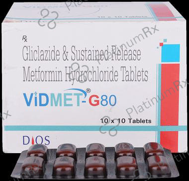 Vidmet G 80mg/500mg Tablet