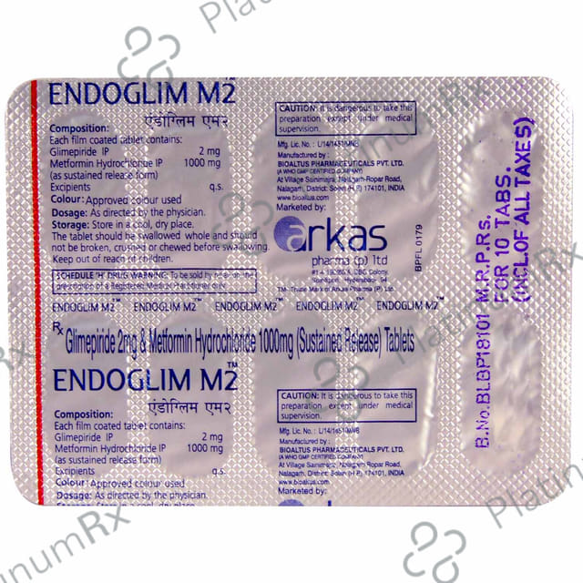 Endoglim M 2mg/500mg Tablet 10 tablets