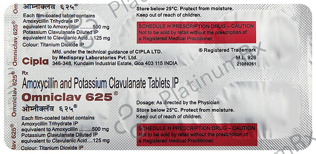 Omniclav 625mg Tablet 6s