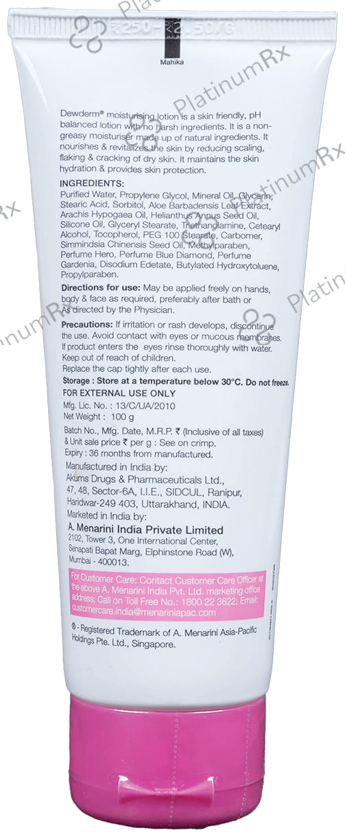 Dewderm Moisturising Lotion 100gm