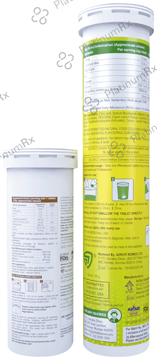 Glutone Glutone 1000 15(6)& Escor-Z 20(6) Lime & Lemon