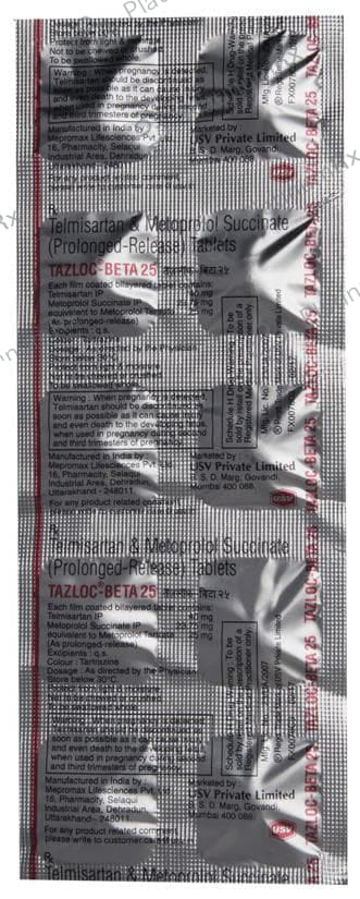 Tazloc Beta 40/25mg Tablet PR 10s