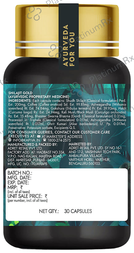 Kapiva Him Foods Shilajit Gold Capsule 30
