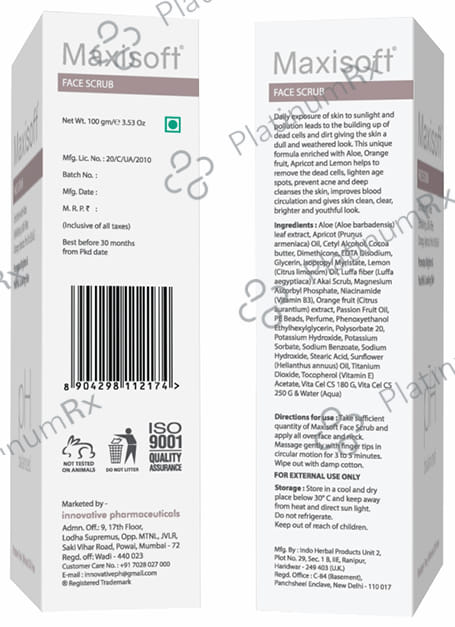 Maxisoft Face Scrub (100gm Each) 2 Tubes