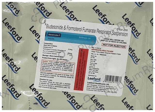 Weldinide F 0.5mg/20mcg Respules 5X2ml