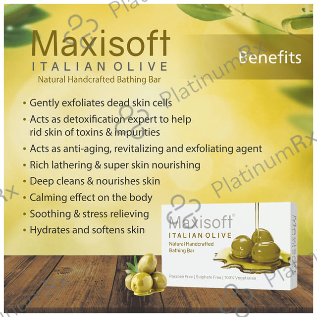 Maxisoft Italian Olive Bathing Bar (75gm Each) 1 units