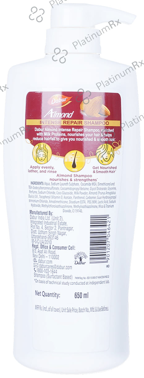 Dabur Almond Shampoo - For Nourished & Smooth Hair - Helps in Hair Strenghtening, Nourishment