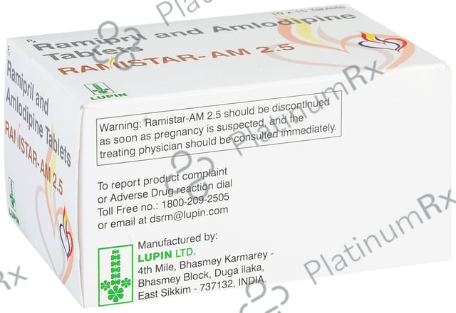 Ramistar AM 2.5/5mg Tablet 15s