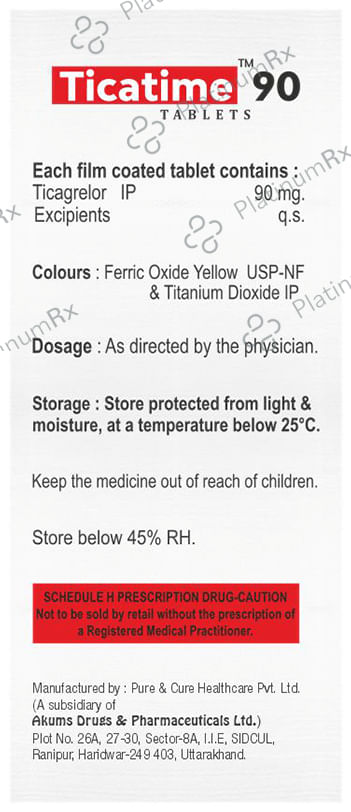 Ticatime 90mg Tablet 10s