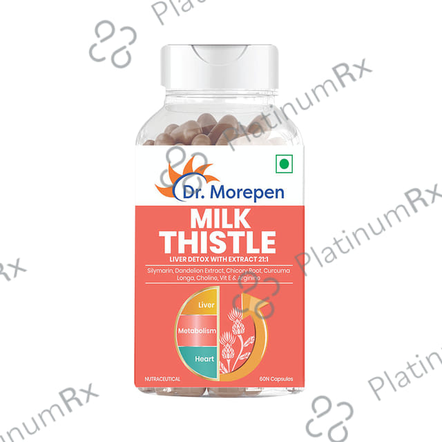 Dr. Morepen Milk Thistle+ - With Silymarin for Liver Health & Digestion - Capsule