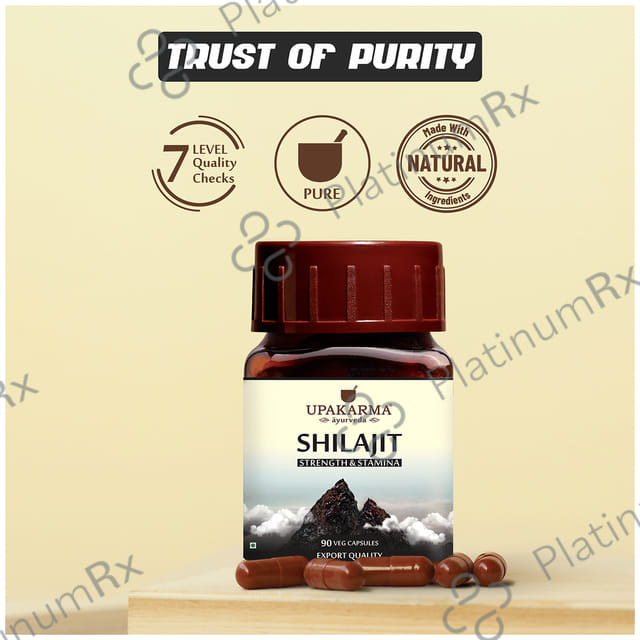 Upakarma Ayurveda Shilajit 300mg Veg Capsule