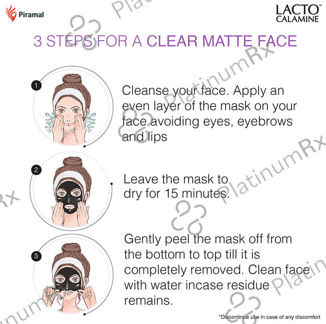 Lacto Calamine Peel Off Mask with Activated Charcoal and Vitamin E Mask 120gm