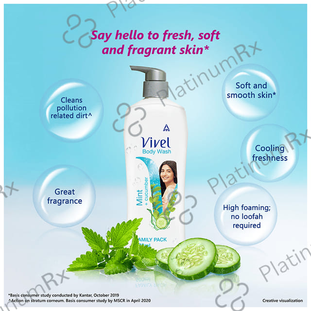 Vivel Mint + Cucumber Family Pack Body Wash