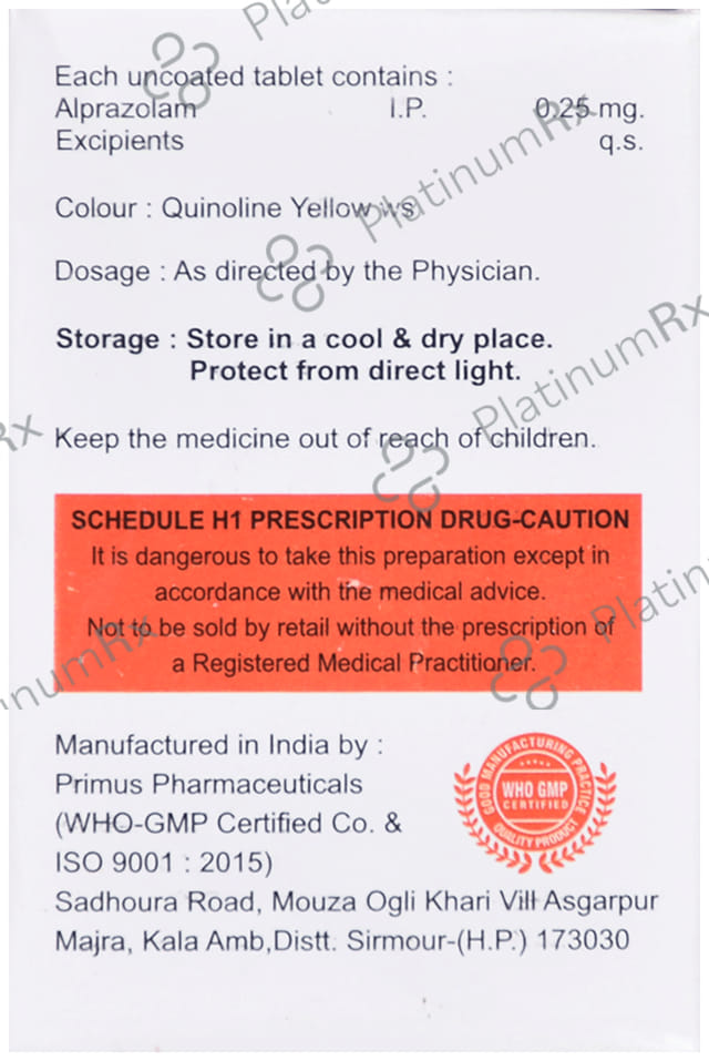 Ziety 0.25mg Tablet