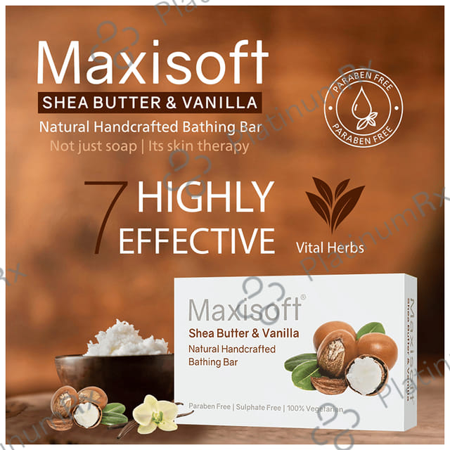 Maxisoft Shea Butter & Vanilla Bathing Bar (75gm Each) 3 units