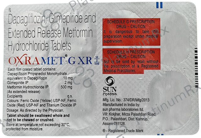 Oxramet G Xr 10/2/500mg Tablet 7s