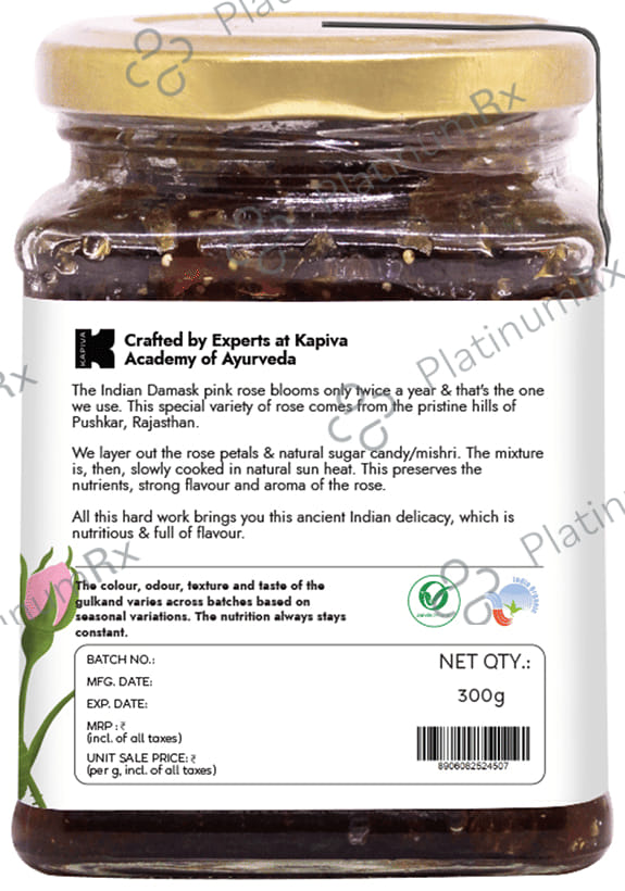 Kapiva Pure Foods Organic Gulkand - Sun-Cooked Damask Roses & Mishri