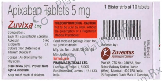 Zuvixa 5mg Tablet
