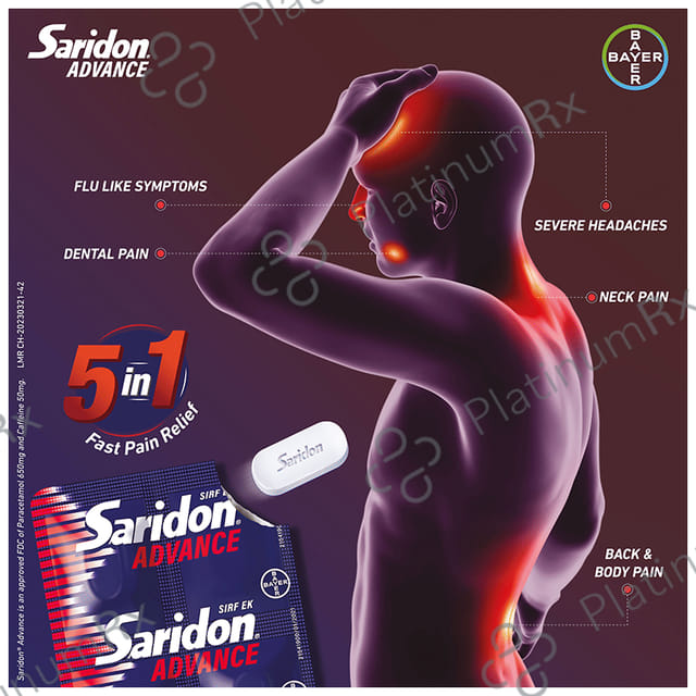 Saridon Advance 50/650mg Tablet 10s