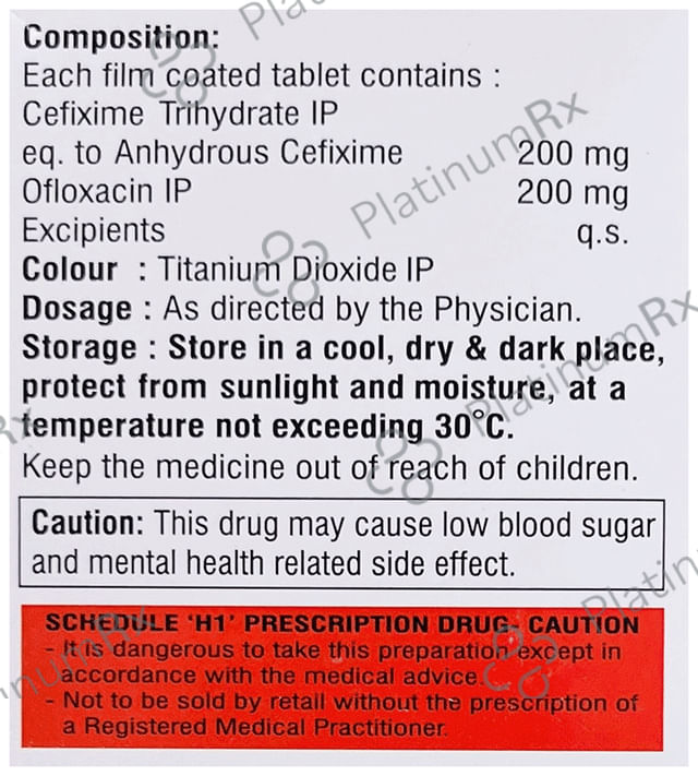 Ofdac Plus 200/200mg Tablet 10s