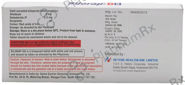 Silorap D 8mg/0.5mg Tablet