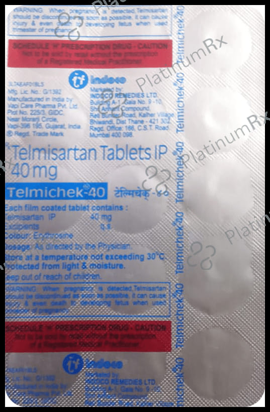 Telmichek 40mg Tablet 15s