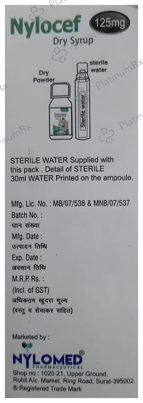 Nylocef 125mg Dry Syrup