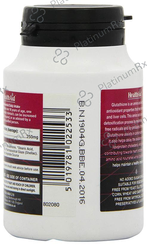 Healthaid L-Glutathione 250mg Tablet