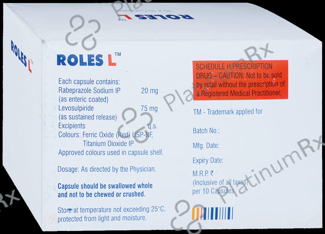 Roles L 75/20mg Capsule 10s