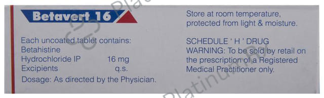 Betavert 16mg Tablet 10s