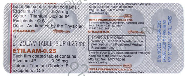 Etilaam 0.25 Tablet