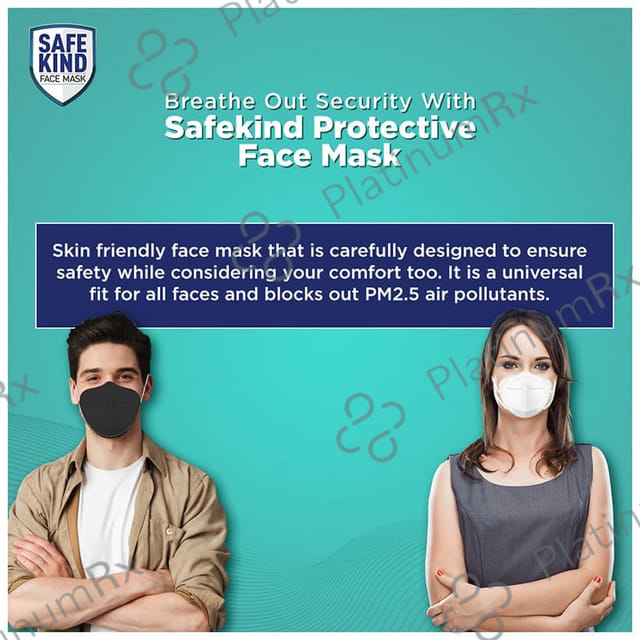 Safekind N95 Face Mask (2 Black & 1 White) 3s