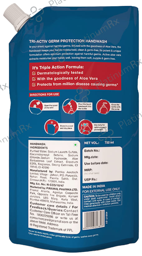 Tri Activ Germ Protection Handwash 750ml