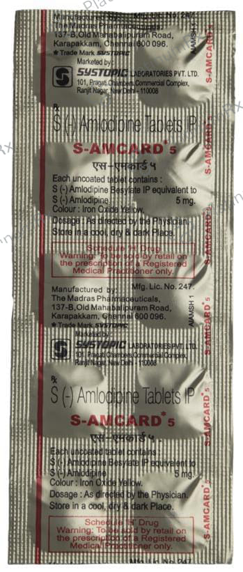 S Amcard 5mg Tablet 10s