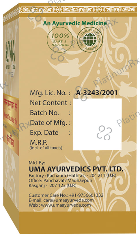 Uma Ayurveda Vasant Kusumakar Ras Tablet (with Gold & Silver)