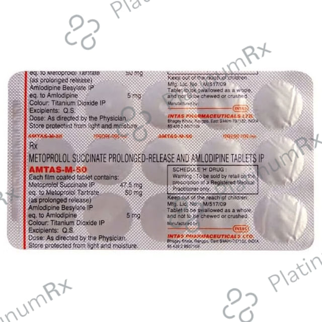 Amtas M 5/50mg Tablet PR 15s