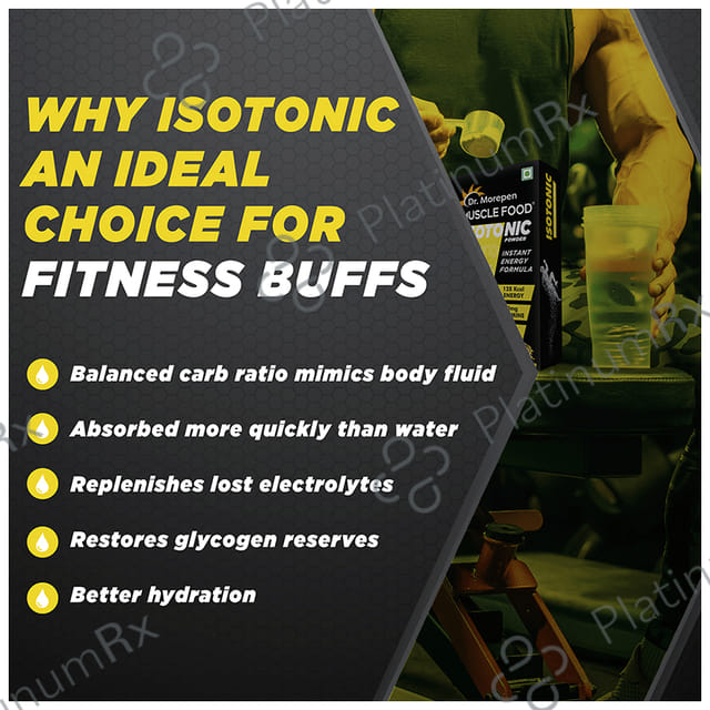 Dr. Morepen Muscle Food Isotonic Powder Mango+Orange