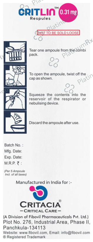 Critlin 0.31mg Respules 1X2.5ml