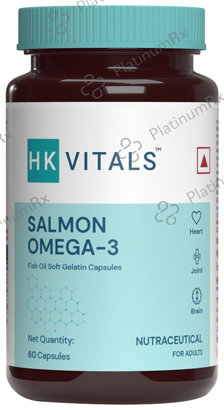 Healthkart HK Vitals Salmon Omega 3 Fish Oil for Heart, Joint & Brain Health - Soft Gelatin Capsule