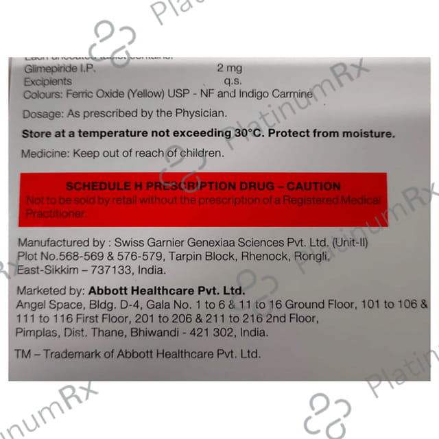 Glimer 2mg Tablet 15s