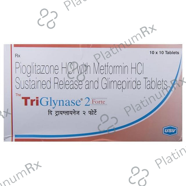 Triglynase Forte 2/1000/15mg Tablet SR 10s