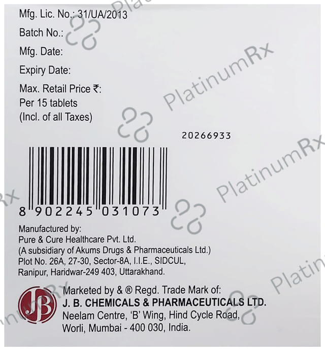 Cilacar TM 10/25/40mg Tablet ER 15s