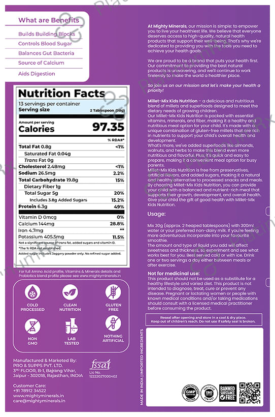 Mighty Minerals Millet kids Chocolate