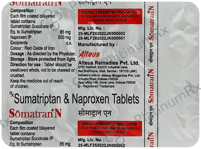 Somatran N 85/500mg Tablet 4s