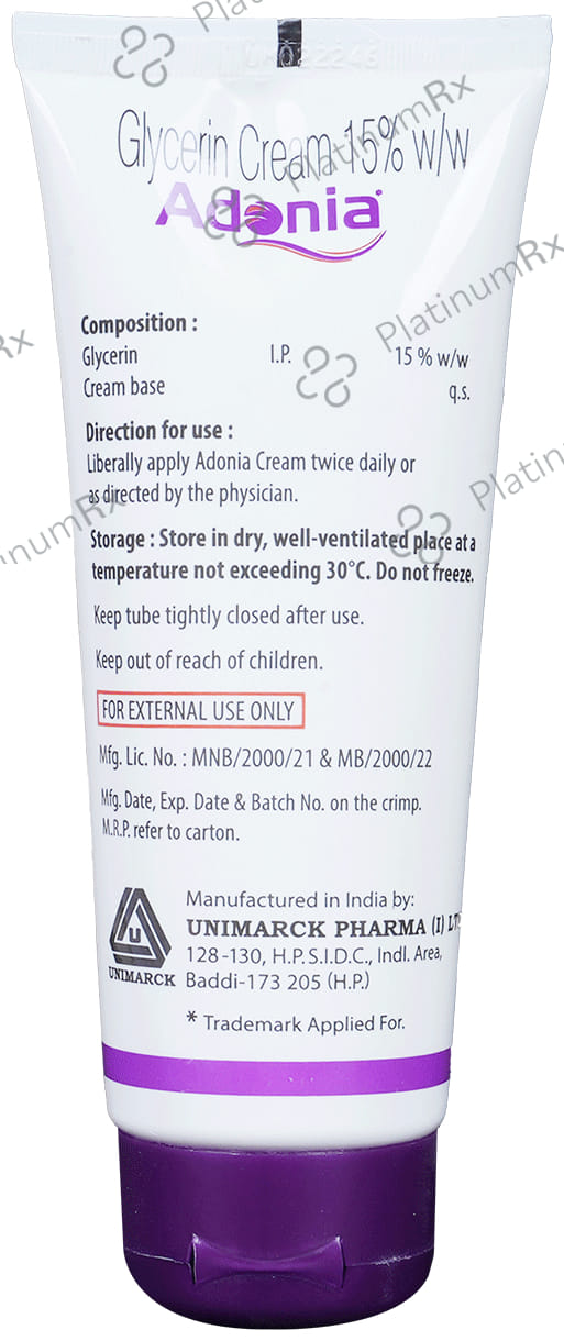 Adonia Glycerin 15% Moisturising Cream 100gm